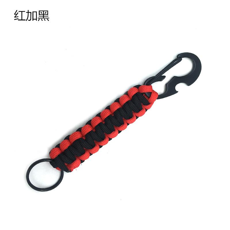 

Outdoor Umbrella Rope Weaving Belt Bottle Opener Keychain One Size