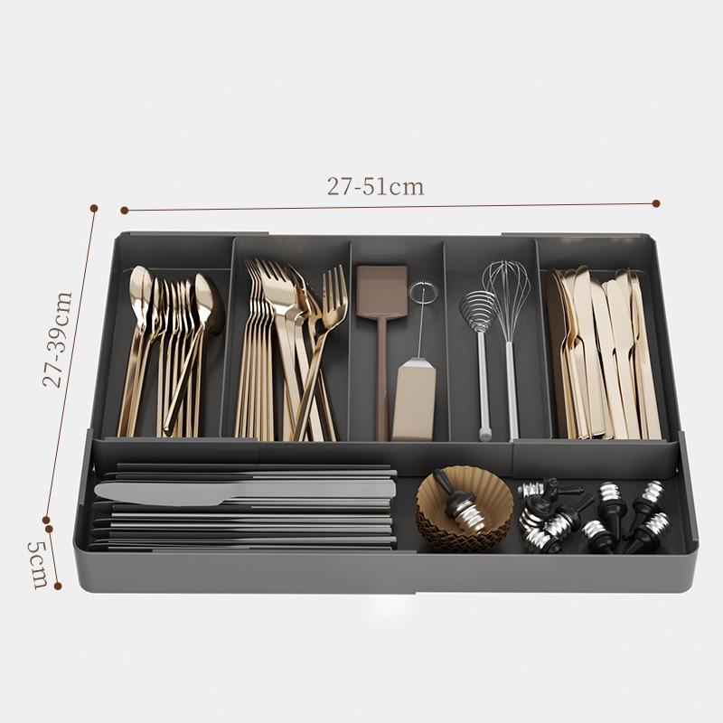 

Органайзер для кухонных столовых приборов и утвари с встроенными отделениями