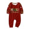 Set de pijama cu imprimeu de Crăciun, asortat pentru familie, cu mânecă lungă și pantaloni, pentru adulți și copii