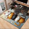 Black Cat In Sunflower Town Office Rug Chair Mat, Game Carpet, Suitable for Front Door, Bedroom, Living Room, Desk, Holiday Gift