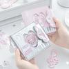 MINKYS Kawaii Wave Pattern PU Leather 3 Ring Kpop Photocard Binder Book 3 Inch One Pocket Idol Card Organizer Storage Book