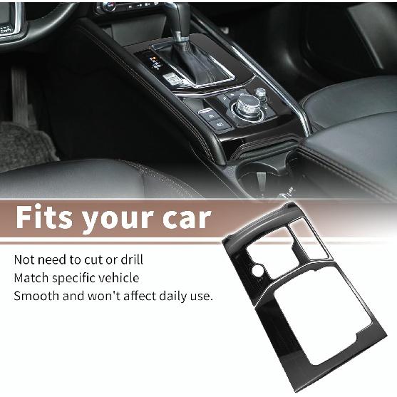 Gear Shift Frame Cover Decoration Set for Mazda CX-5 2017 2018 2019 2020 2021 2022 Car Interior Trim Accessory Black