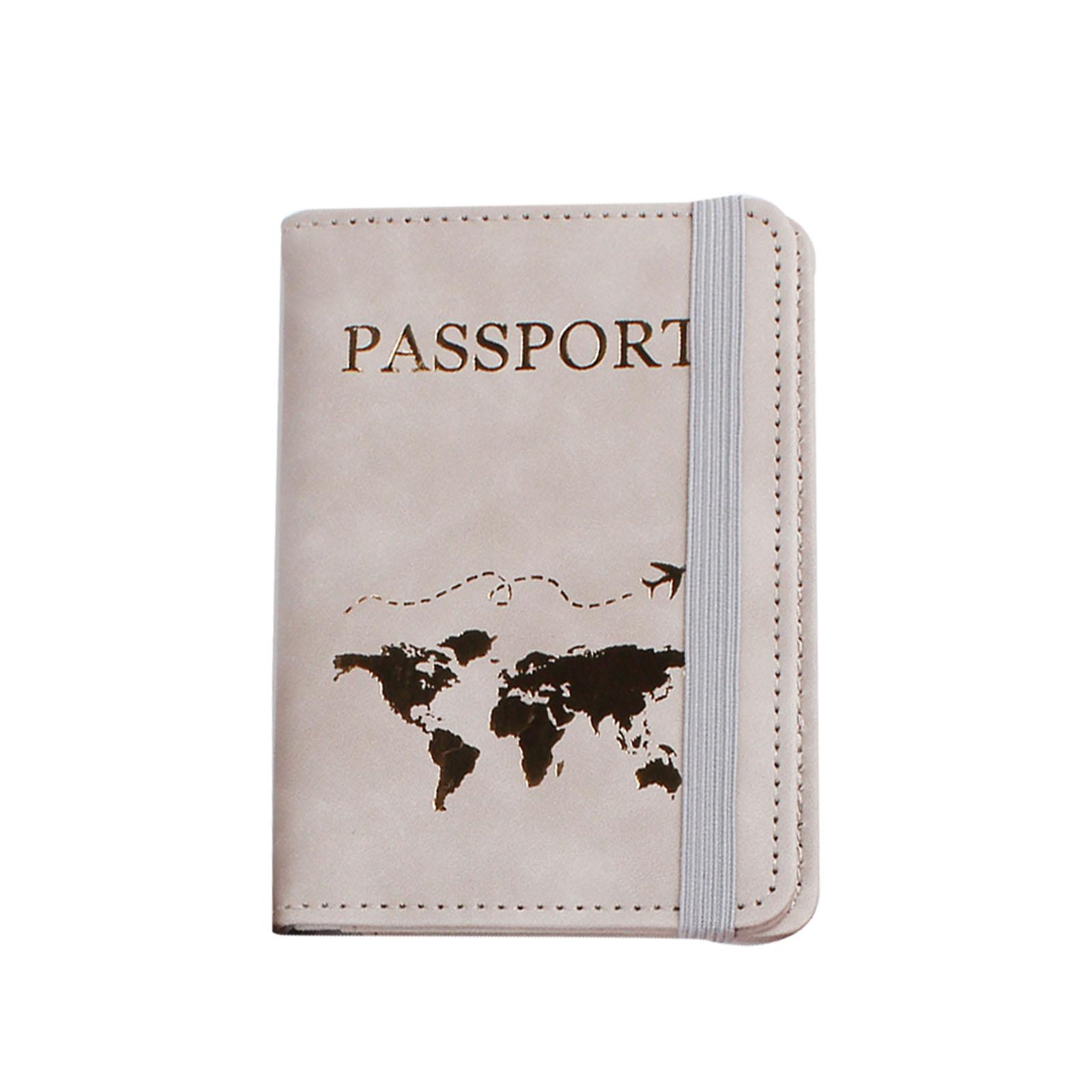 

Обложка для паспорта из ПУ кожи для карточек и документов, тиснение фольгой, простая, женская, мужская, дорожный держатель для паспорта, кошелек серый