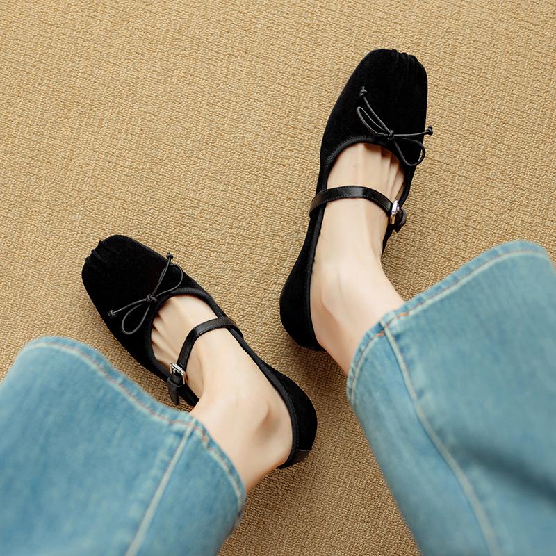 Fashion 2025 NEW Spring Women flats Genuine Leather Shoes for Women Casual Round Toe Mary Janes Buckle Women Loafers Ladies Shoes