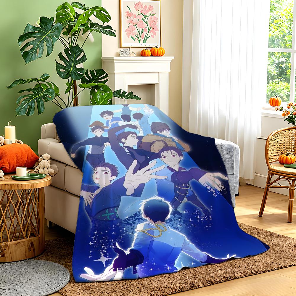 Sport Y-Yuri on Ices Throw  Flannel Throw Blanket,Bed Home Office Nap Blanket Travel,Camping,Picnic Blanket Soft Decor