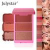 Palette Viso Multifunzione 3-in-1 Crema Opaca Polvere Luminosa Blush Contouring Illuminante Impermeabile Lunga Tenuta Trucco Naturale Nude Cosmetici