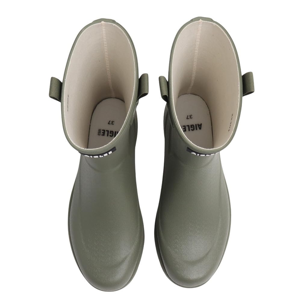 Aigle Official Waterproof and Ari Rubber Rain Moss Size Cm Women's Water-Repellent Boots, Green, 23.0