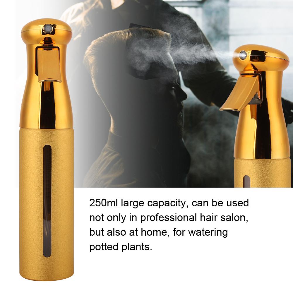 250ml Hairdressing Spray Bottle Salon Barber Hair Tools Fine Mist Sprayer Styling ToolsGold