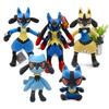 16-31cm Standing Lucario Shiny Plush Doll Cute Mega Riolu Animal Stuffed Quality Peluche Toy Children Halloween Gifts