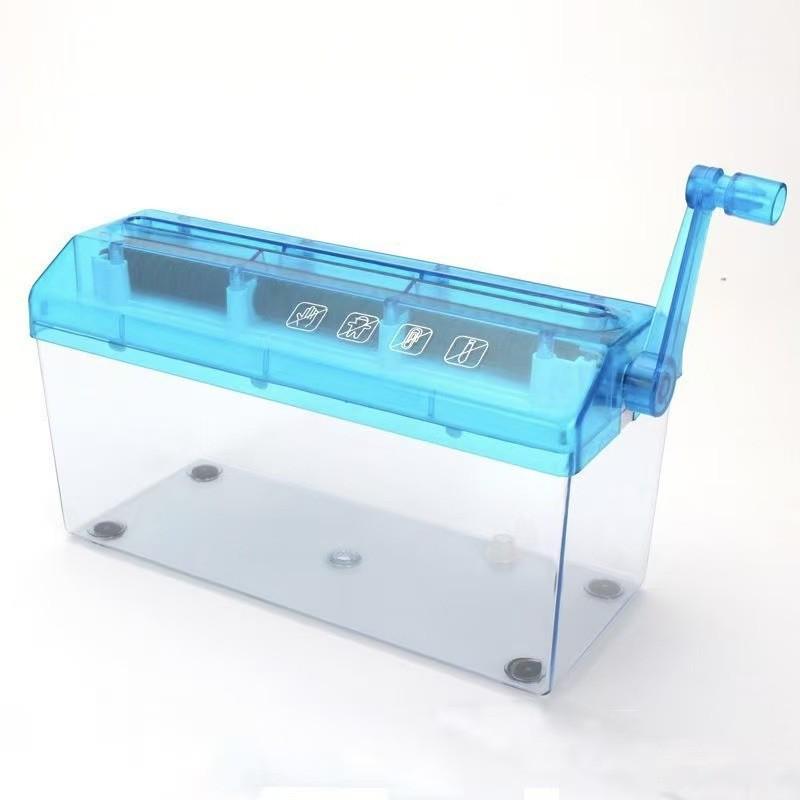 Portable Hand-Crank Silent Paper Shredder for A4/A6 Confidential Documents - Desktop Manual Mini Shredder