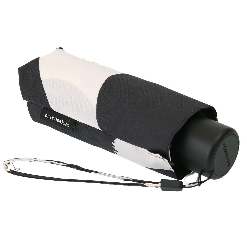 Marimekko Mini 48858 190 Women's Umbrella, Unikko, 16.5x5x5cm, Black, (93720 190) [Used]