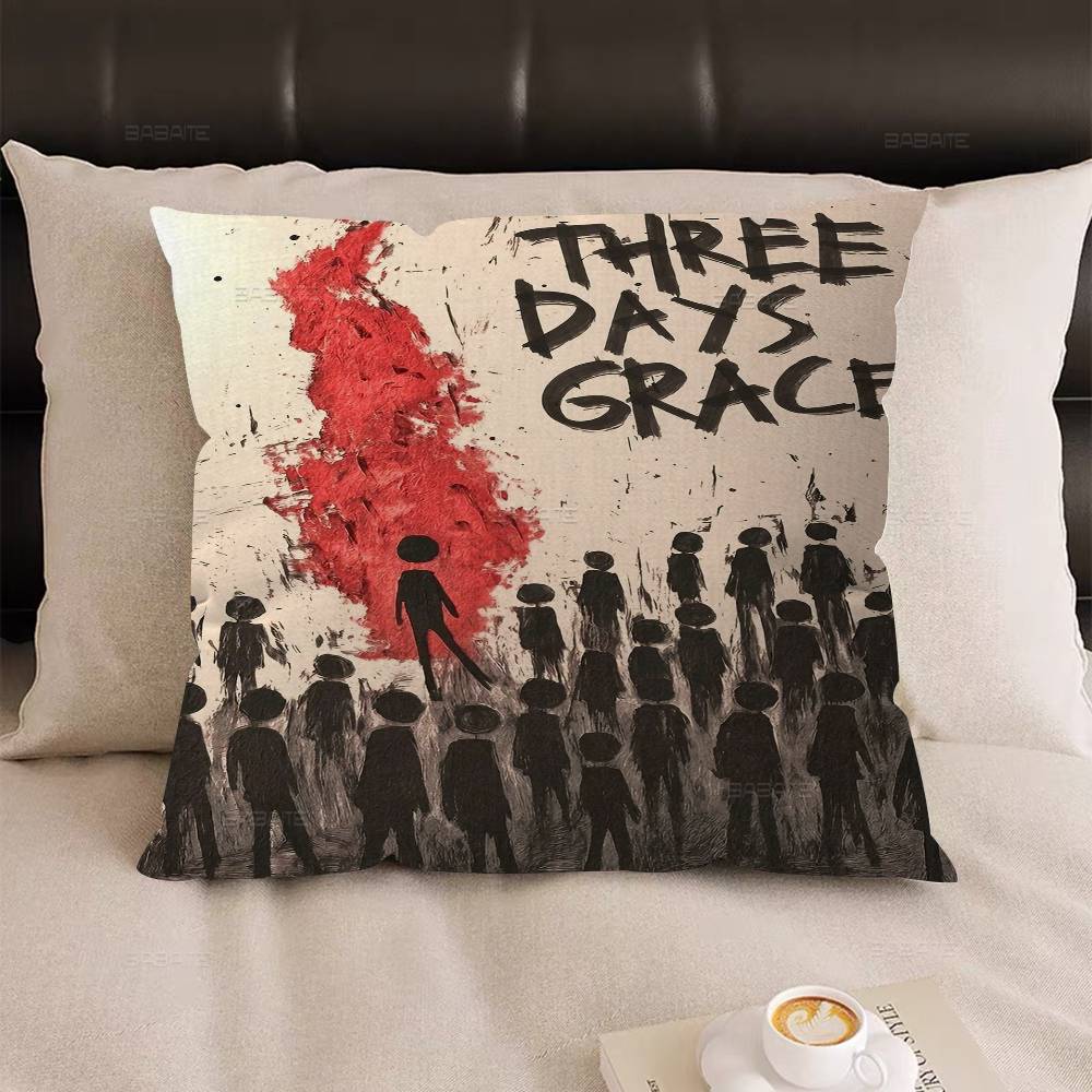 Rock Band TThree Days Grace Cushion Cover Pillow Cover Decor Pillowcase Printed Cushion Case For Couch