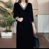 2026 New Style Spring and Autumn Waist-Cinching Wide-Leg Dress for Middle-aged and Elderly Women