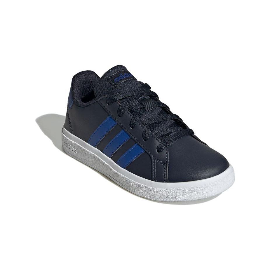 Adidas Grand Court Lace-Up J Legend Ink Royal Blue Kids Sneakers Cloud-White IG4827