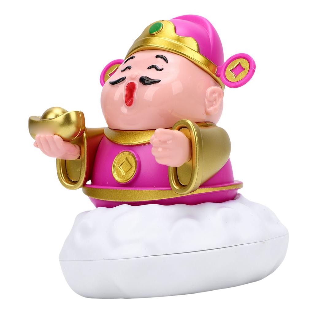 Caishen Statue Solar Powered Auto Shaking Tsai Shen Yeh Figurine Wealth Fortune Statue for Home Store   Car