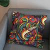 2D Colorful Fish Pattern Throw Pillow Cover Pattern Cushion Cover Suitable For Sofa Bedroom Car Pillow Cover