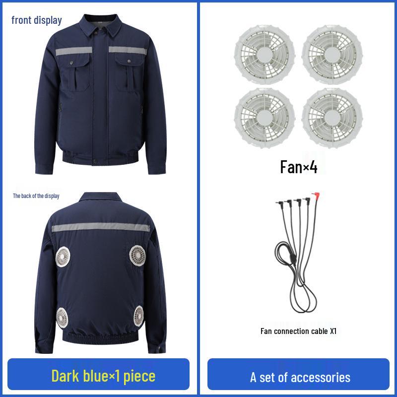 Summer Cooling Suit: Four-Fan Reflective Sun Protection Workwear