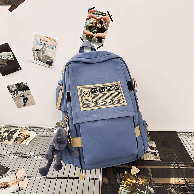 Korean version of large-capacity schoolbag female high school student computer travel backpack fashion leisure junior high school student backpack