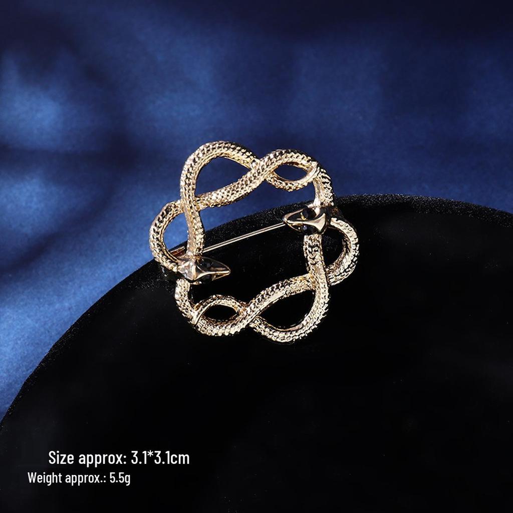 Halloween Retro Zodiac Snake Brooch - Enamel Pin Suit Accessory