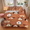3pcs Dogs, Bones Bedding Set, Breathable and Soft, Suitable for All Seasons, Ideal for Home Use, Suitable for Bedroom Decor 21163