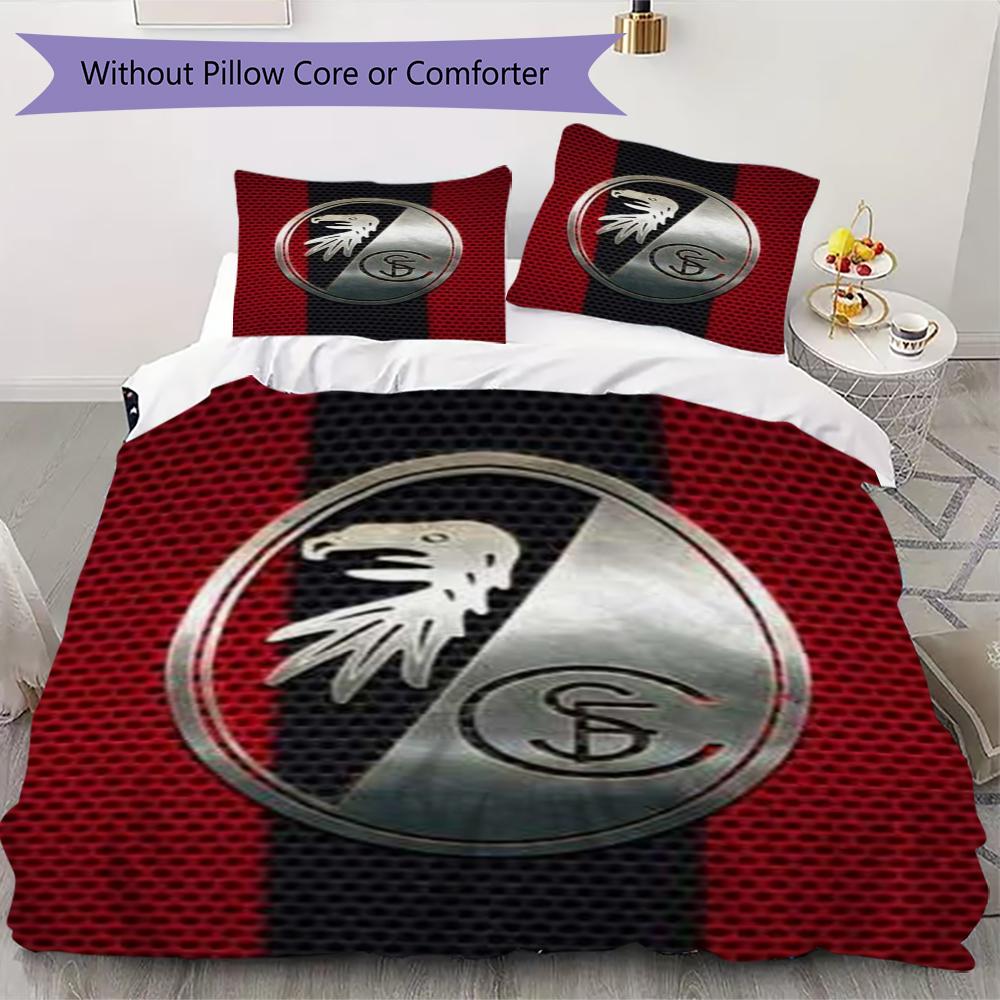 

SC Freiburg Pattern Bedding uilt Set uilt Cover Pillowcase Home Decoration Birthday Gift (1 * duvet cover + 2 * pillowcase without core)82 135x200cm