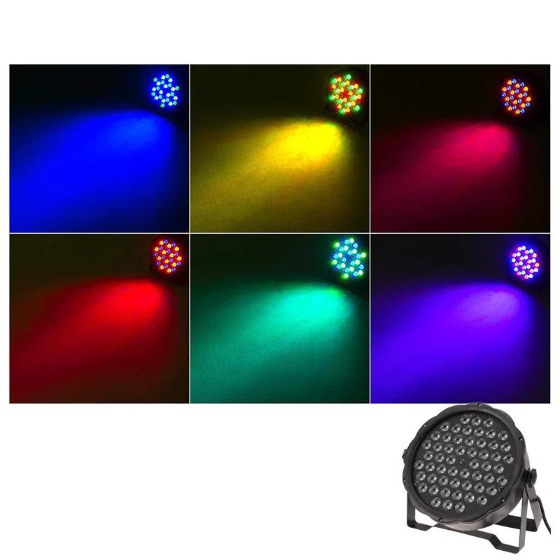 LED 54x3W RGB Stage Light Party Disco Bar Nightclub Projector Lamp Voice Control Flash DJ Strobe Lightings For Wedding Birthday