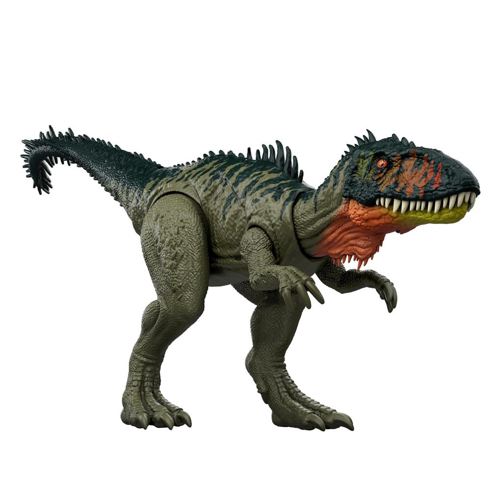 Mattel Jurassic World Big Tyranno Titan Figure for Dinosaur Ages 4 and JCL75 Action! Kids, Toy, Length Approx. 14.5 inches, Up, Green,