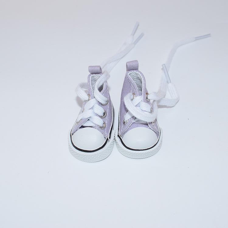 20CM Cotton Doll Shoes: 6 Points BJD Casual Mini Canvas Shoes, 5CM Size
