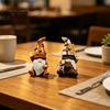 Whimsical Desk Ornaments Mini Resin Coffee Gnome Ornaments, Sitting Bean Goblin Figurines, Bar Decor Cute Statue for Shop Kitchen Shelf Tabletop