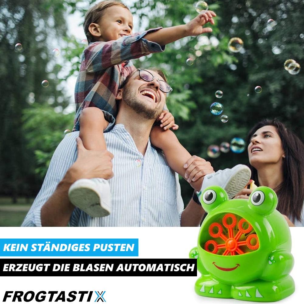 FROGTASTIX Soap Bubble Machine Frog Soap Bubble Device Soap Bubble Liquid