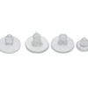 Transparent Round Silicone Ear Studs and Bullet Ear Caps for DIY Jewelry Accessories