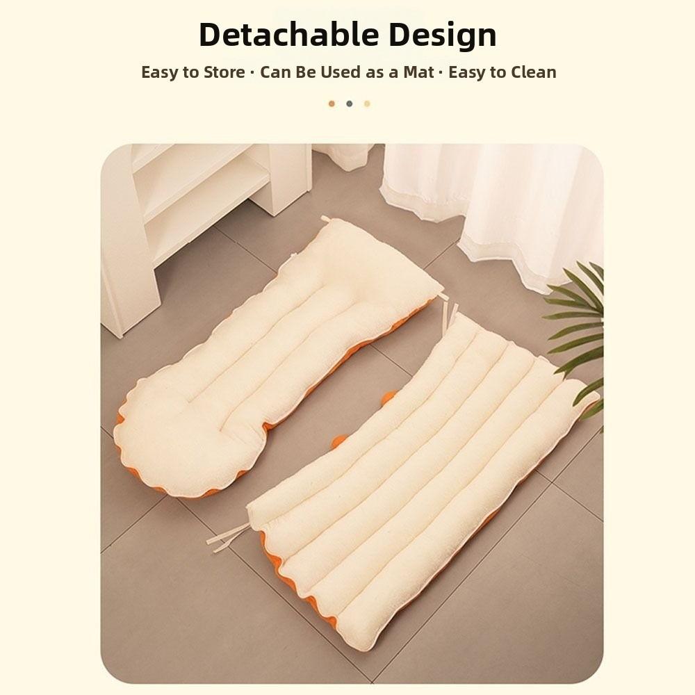 Soft Semi Enclosed Cat Bed Warm Windproof Removable Pet Nest Washable with Cat Ears Pet Sleeping Bed Pet