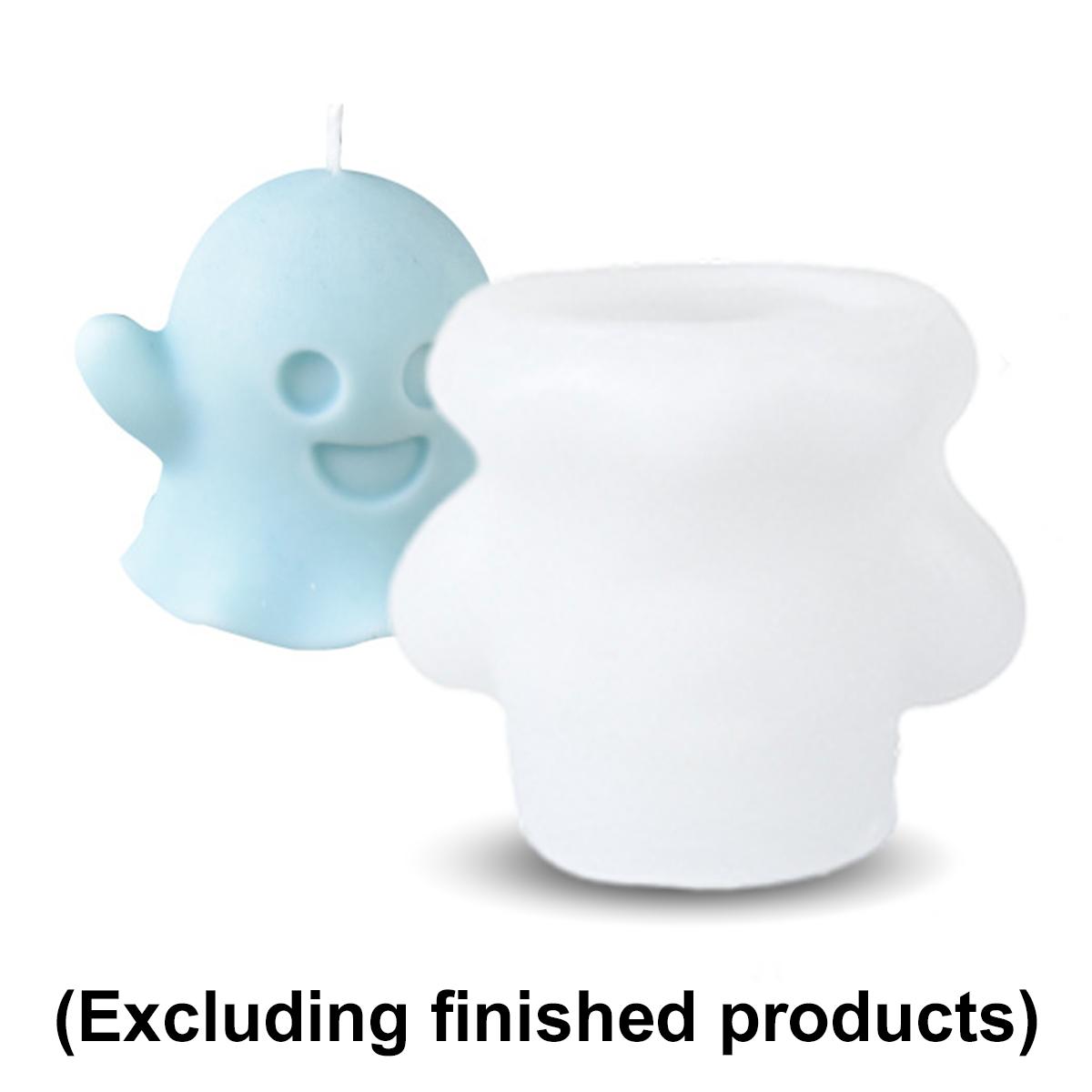 

Leeseph Halloween Ghost Candle Mold, Reusable 3D Ghost Resin Silicone Mold, Handmade Candle Wax Soap Mold, Halloween Decor