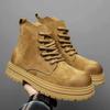 Versatile Men'S Boots British Style Thick-Soled Heightening Locomotive Boots Comfortable High-Top Martin Boots