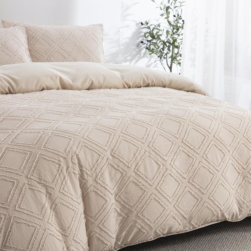 Modern Jacquard 100% Polyester Microfiber Paper Cutting 3pcs Quilt Duvet Cover Set Pillowcases Bedding Set for All-Season