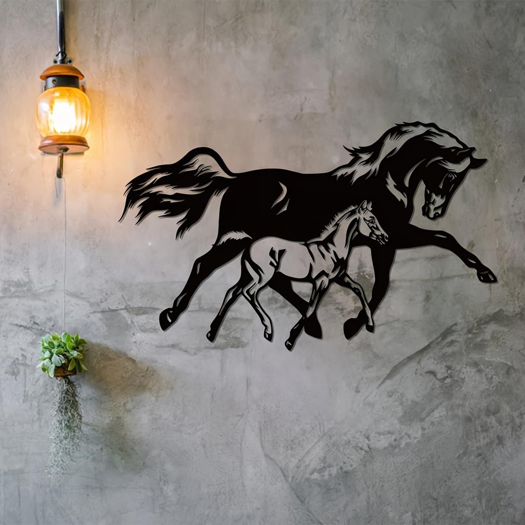 1pc Rustic Metal Horse Wall Art Farmhouse Ranch Decor Gift for Horse Lovers Halloween Christmas New Year
