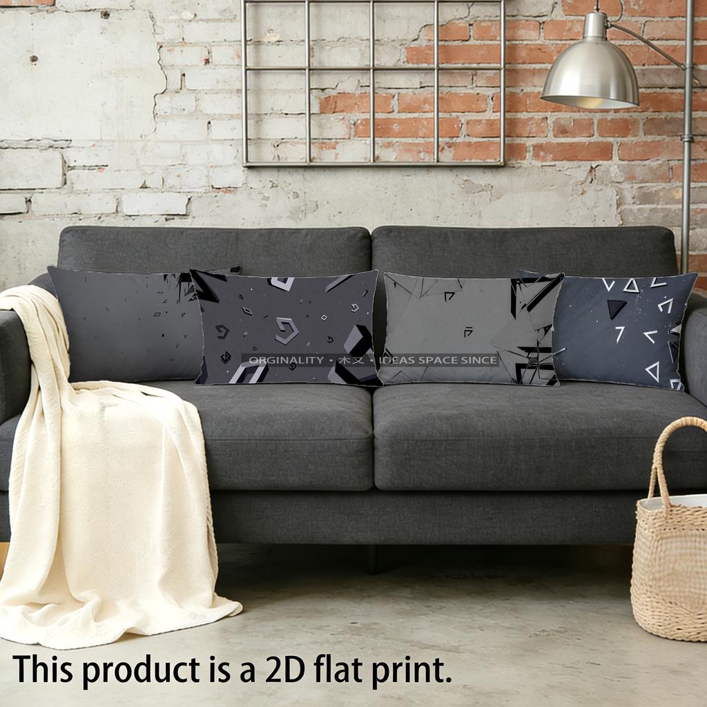 Geometric Pattern Rectangular Pillowcase Suitable For Sofa Bedroom Car Pillow Cover Cushion Rectangular Back Cushion