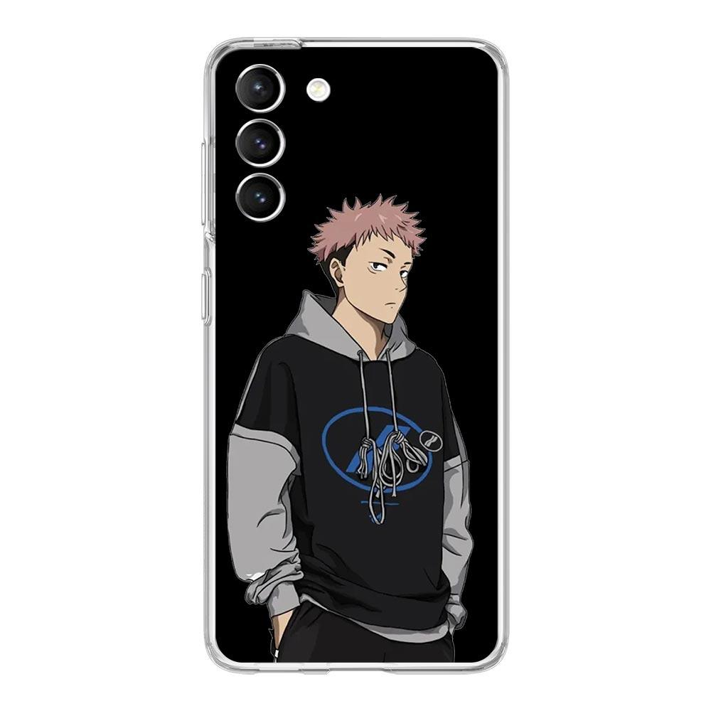Módní Jujutsu Kaisen Cool pouzdro na telefon pro Samsung Galaxy S22 5G S20 Ultra S21 FE 5G S10E S9 S8 S10 Plus Note 20 10 Průhledný kryt