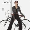MO&Co. Striped Knit Cardigan