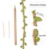 10m DIY Rattan Green Leaves with Hemp Rope for Kindergarten Decor