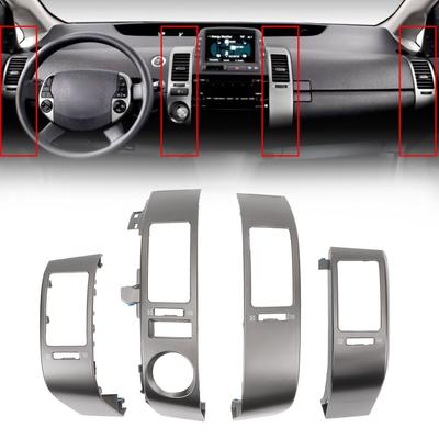 4 stuks Midden Dashboard Luchtuitlaat Paneel 55670 47060 Links Rechts Auto AC Uitlaat Vent Paneel Cover Decoratie Trim voor Toyota Prius 2004‑2009