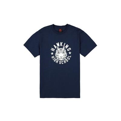 X Stranger Things Collaboration Short-Sleeve T-Shirt Asian Version Men Tops Navy-Blue CK2343-419