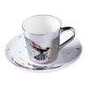 Mirror Coffee Mugs Specular Reflection Bird Procelain Tea Cups And Saucers Scoop European Style Coffeeware
