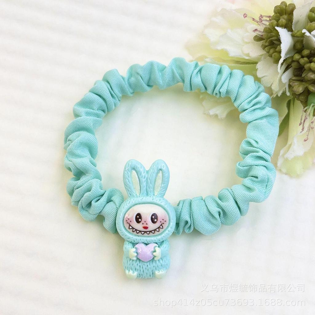 5 Εικόνες Κινούμενο Σχέδιο Labubu Εκρού Ελαστικό Λαστιχάκι Μαλλιών για Γυναίκες & Παιδιά