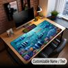 Fish Ocean Theme Custom Mouse Pad Personalized With Name Text Customized Desk Mat For Office Home Decor