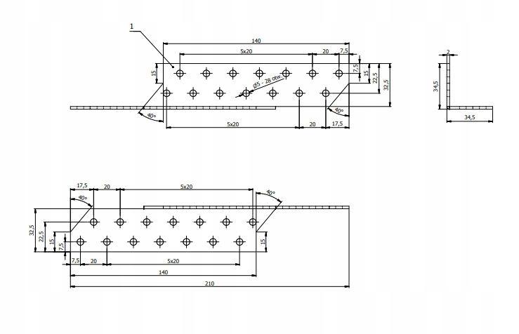 Rafter Connector Lk4 Angle 32X210X2.0 Right 10 Pcs Domax