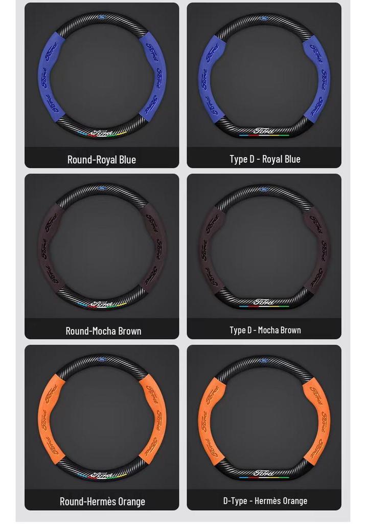 Fits Ford Steering Wheel: New Suede Cover for Focus, Mondeo, Kuga, Edge, and Lingrui Models