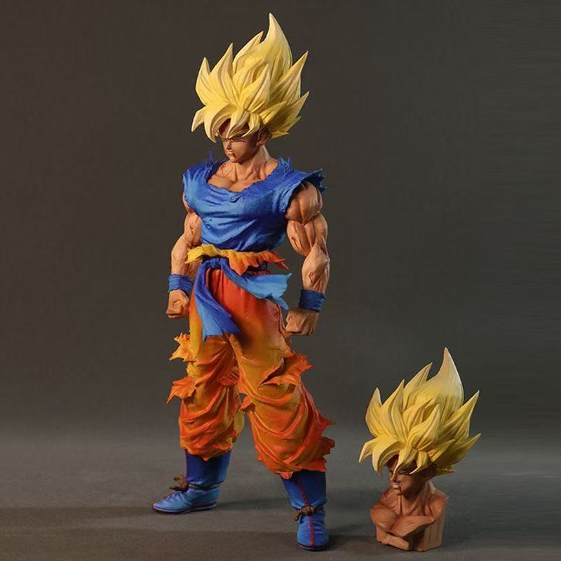 

Toys Model 26cm/10.24inch Dragon Ball Z Son Goku Figure Replace Heads Super Saiyan Goku Pvc Statue Collection Gifts