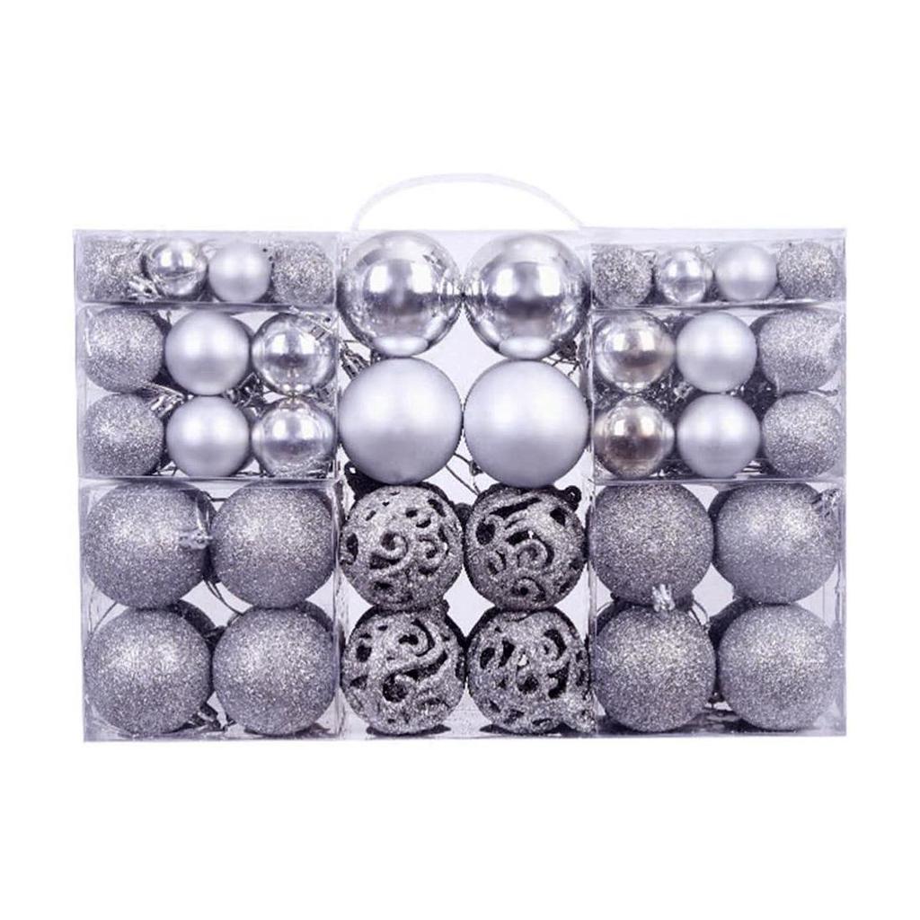 Electroplated Irregular Painted Plastic Christmas Ornament Set 100-Pack