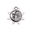Sun And Moon Face Charms Multi Color Alloy Pendants For Celestial Themed Jewelry